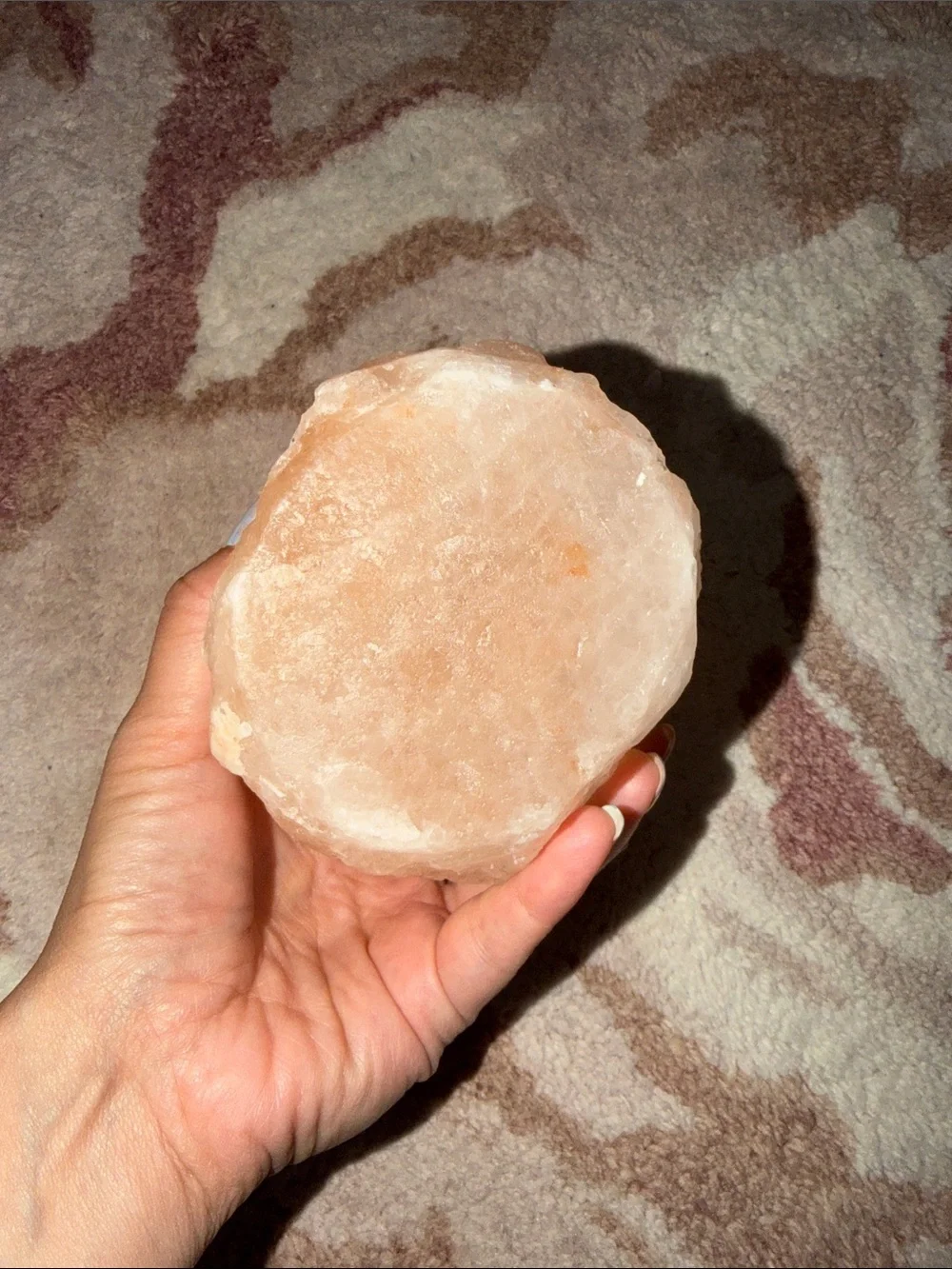Pink Himalayan Salt Tea-light Candle Holder
